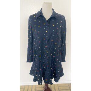 NWT Tuckernuck Callahan Embroidered Shirt Dress Floral Collar